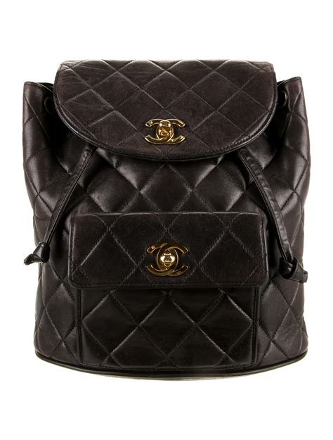 chanel black quilted backpack|Chanel duma backpack price.